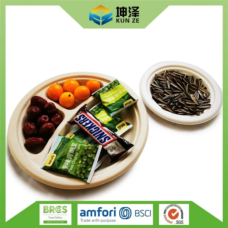 Biodegradable Compartment Plates