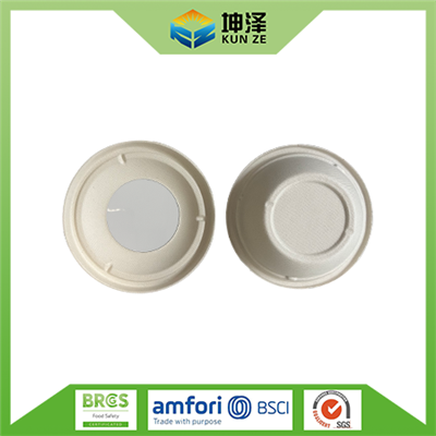 Bagasse salātu bļoda ar vāku